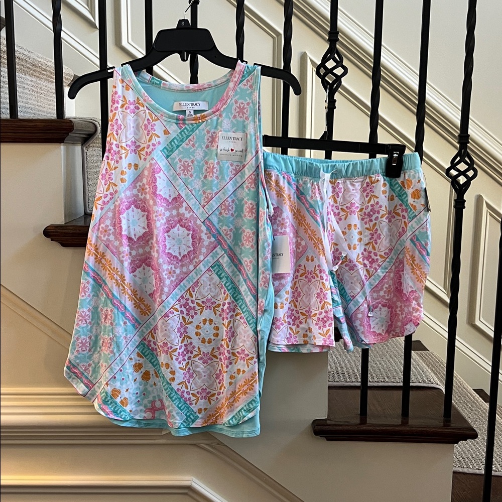 NEW Ellen Tracy 2pc Lounge Tank & SHORT Set